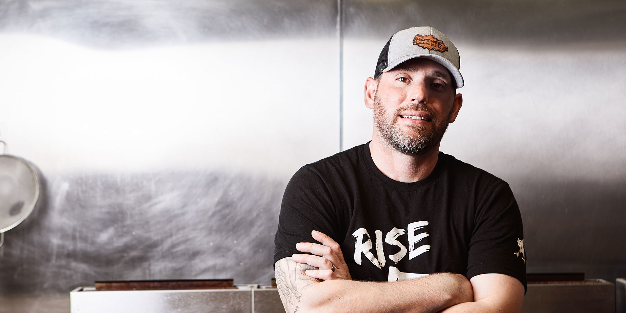 Derrick Foster Chef Derrick Foster standing in his kitchen