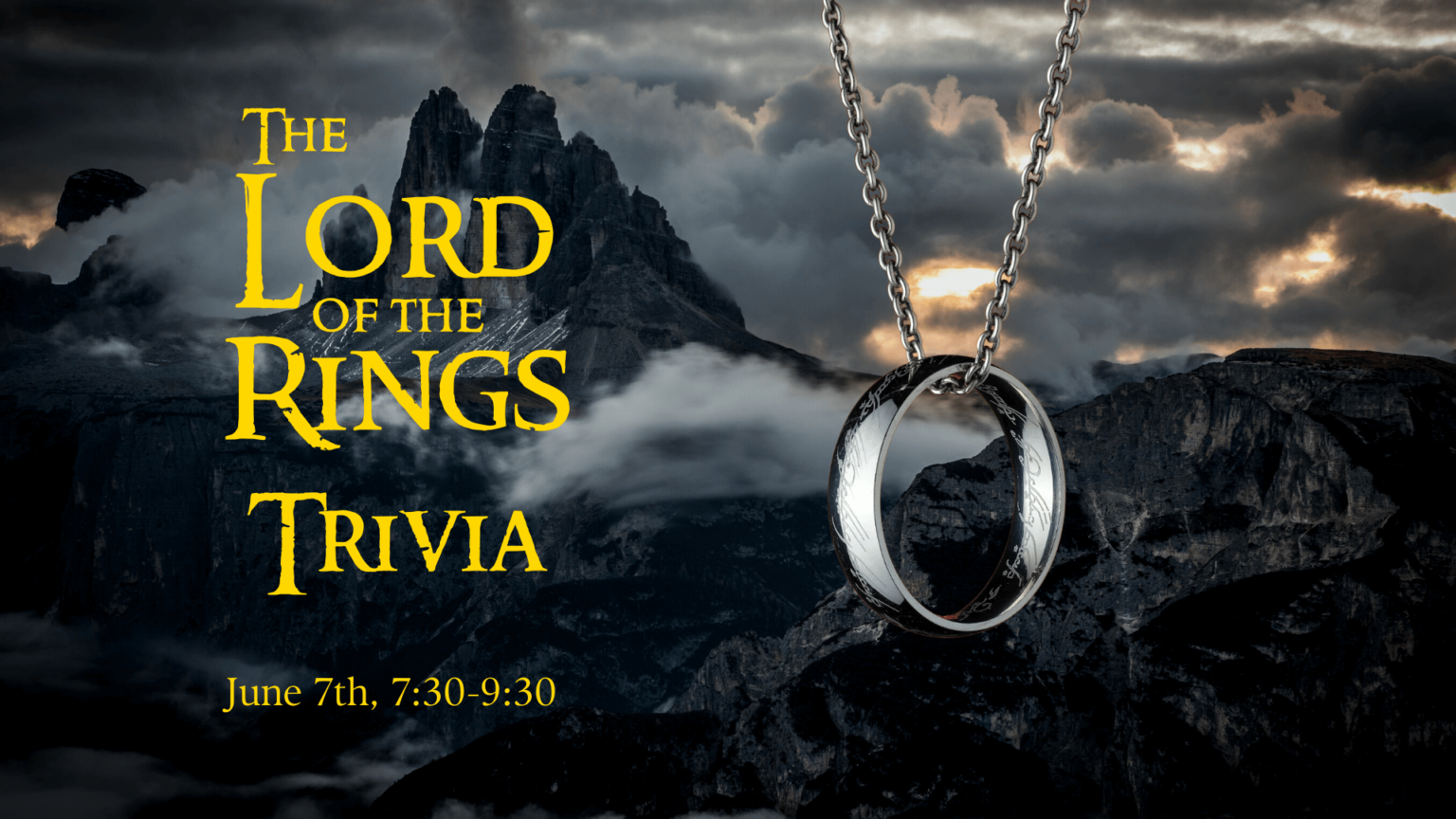 Themed Trivia The Lord Of The Rings Parlor OKC Drink Eat Repeat