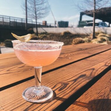 Cocktail on a wood table