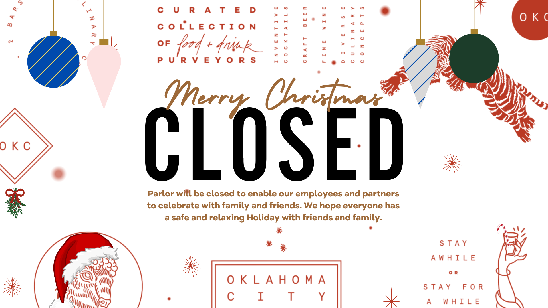 Closed Christmas Eve Parlor OKC Drink. Eat. Repeat